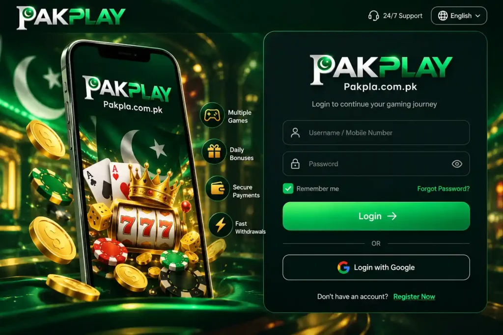Pakplay Game Login